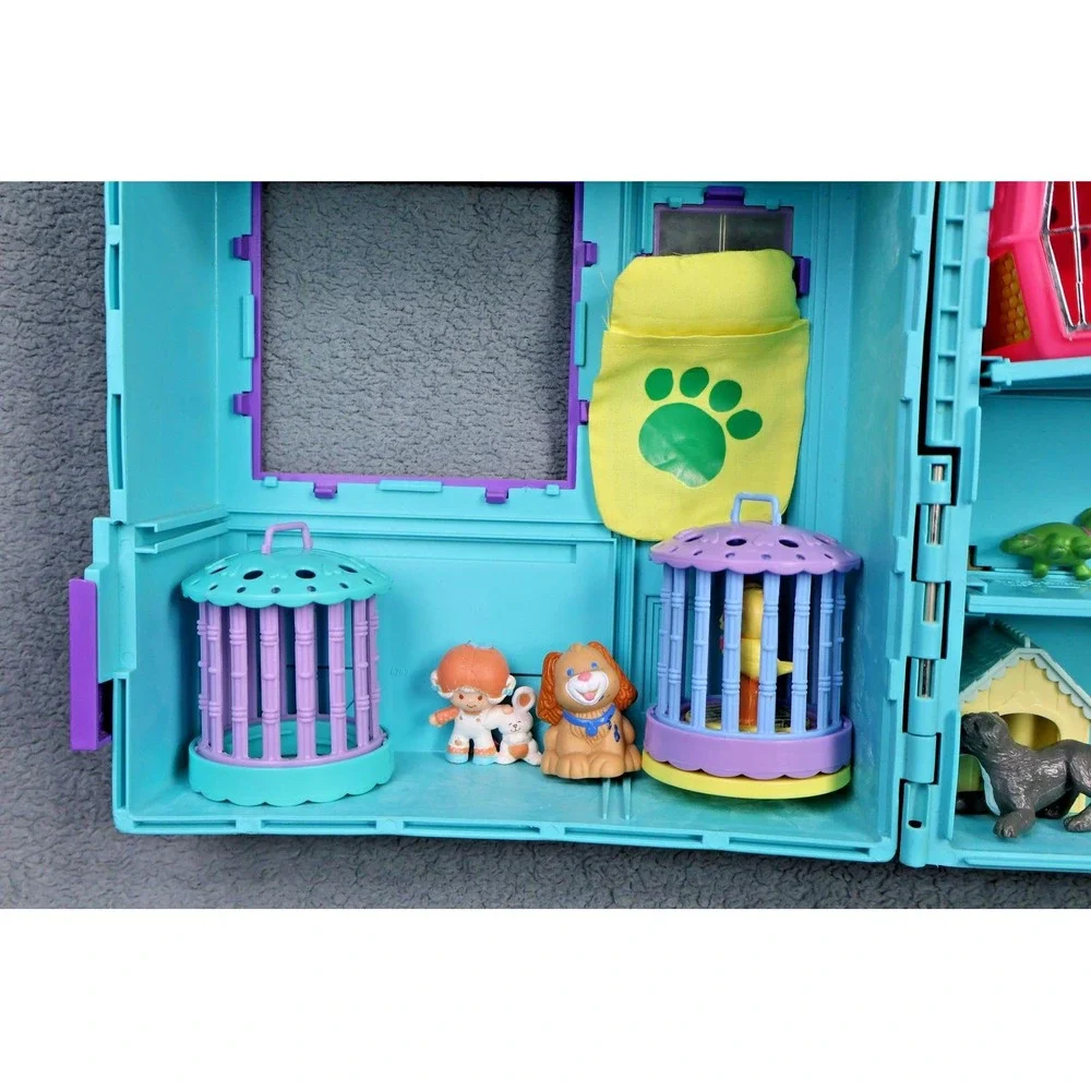 Vintage1992 Littlest Pet Shop Kenner Blue Carry Case Playset‎ Toy Pets Figures